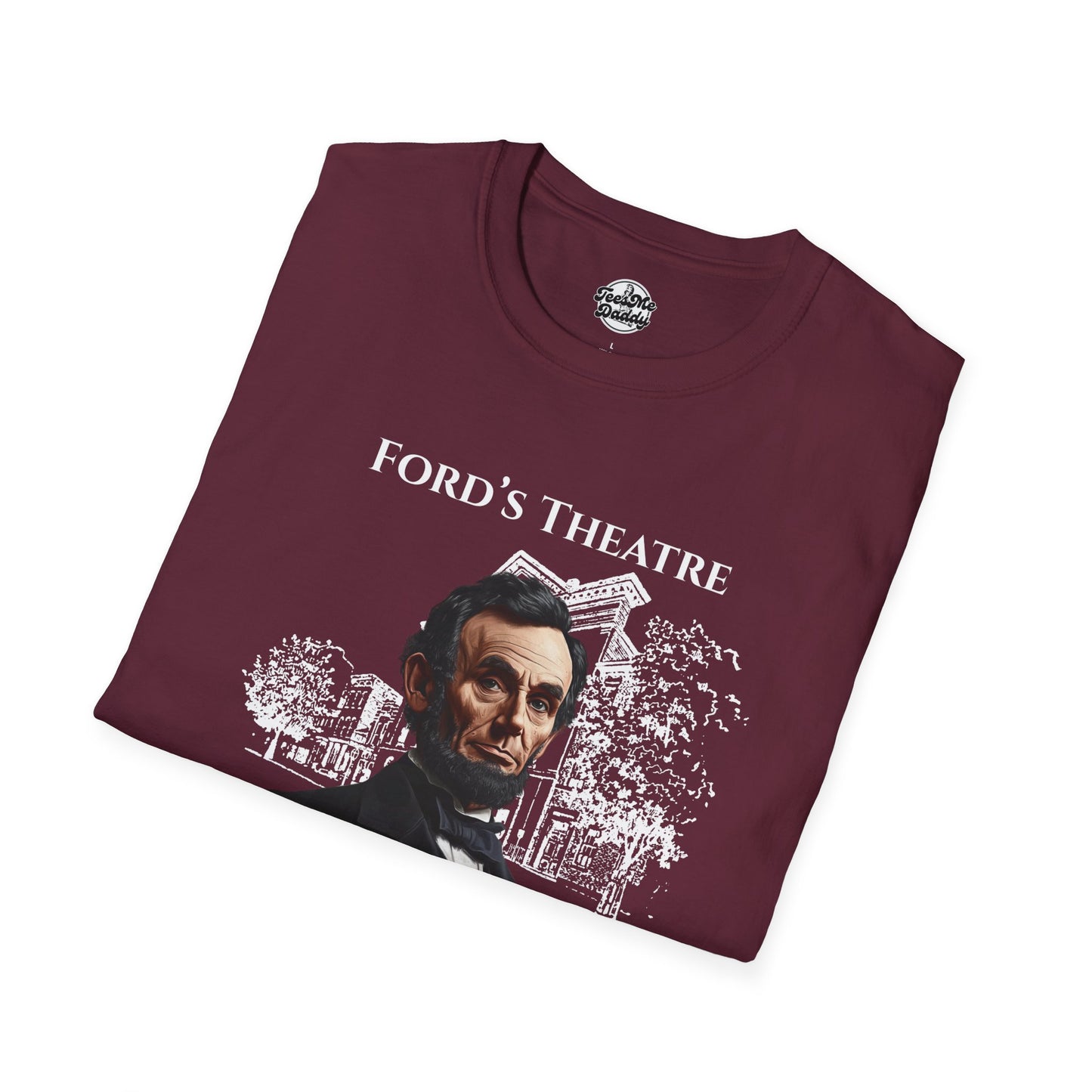 Abraham Lincoln’s 1-Star Ford’s Theatre Review – Dark Humor Unisex Softstyle T-Shirt
