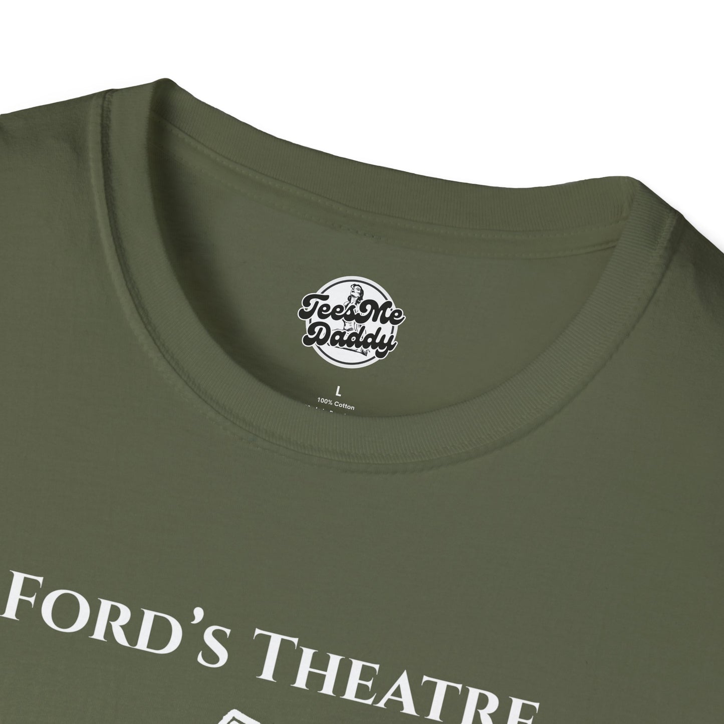 Abraham Lincoln’s 1-Star Ford’s Theatre Review – Dark Humor Unisex Softstyle T-Shirt