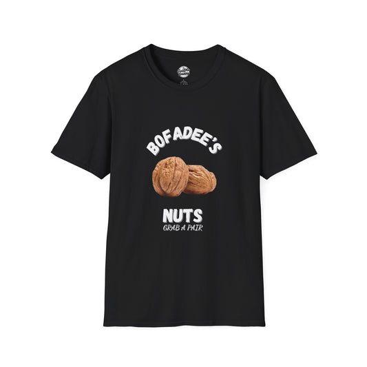 Bofadee’s Nuts – Funny Walnut-Themed Unisex Softstyle T-Shirt