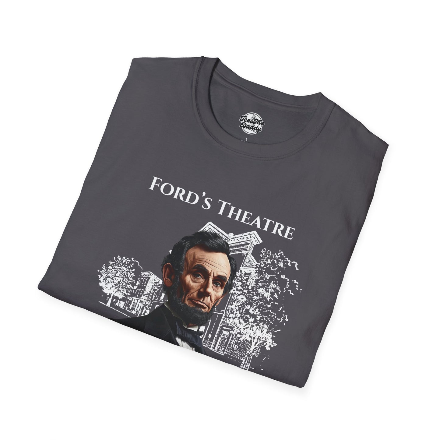Abraham Lincoln’s 1-Star Ford’s Theatre Review – Dark Humor Unisex Softstyle T-Shirt
