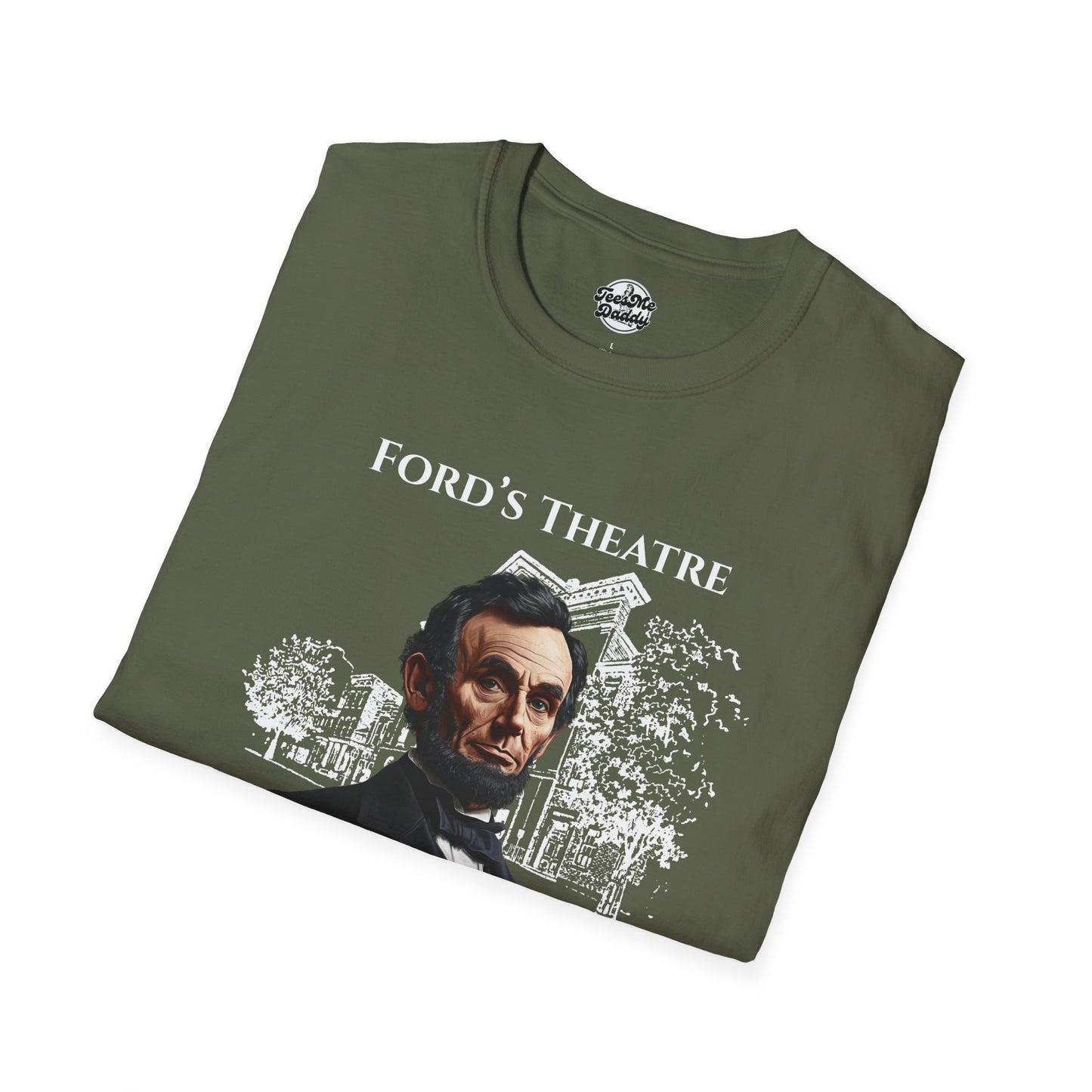 Abraham Lincoln’s 1-Star Ford’s Theatre Review – Dark Humor Unisex Softstyle T-Shirt