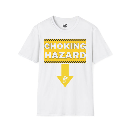 Choking Hazard – Risqué Pointer Unisex Softstyle T-Shirt
