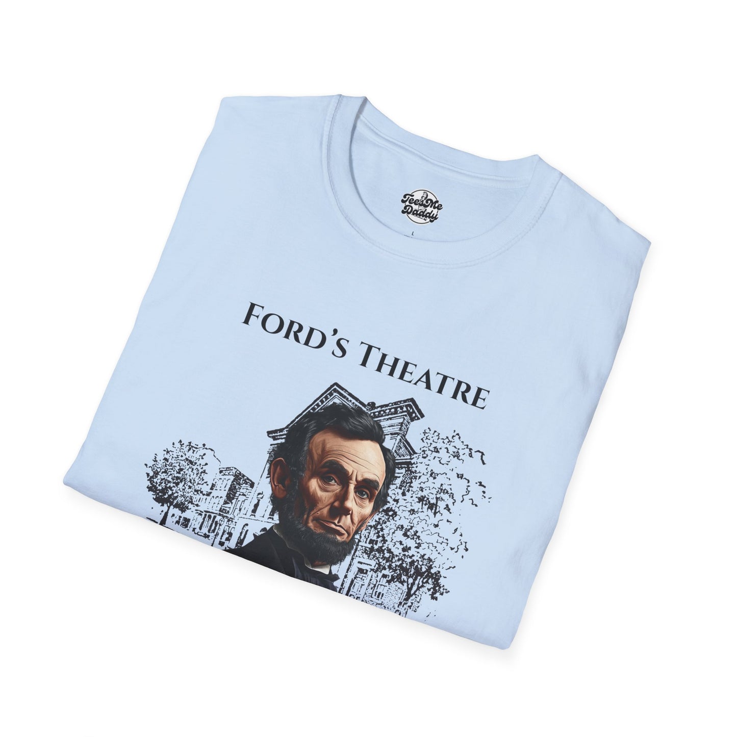 Abraham Lincoln’s 1-Star Ford’s Theatre Review – Dark Humor Unisex Softstyle T-Shirt