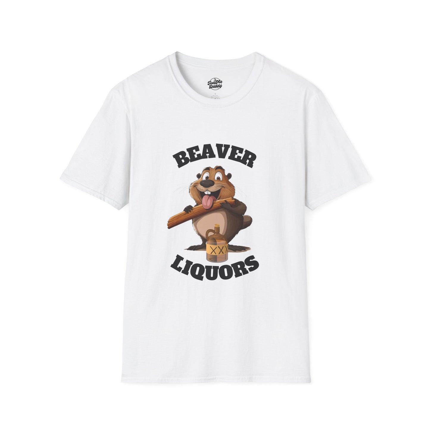 Funny Beaver Liquors Unisex Softstyle T-Shirt - Perfect Gift for Party Lovers