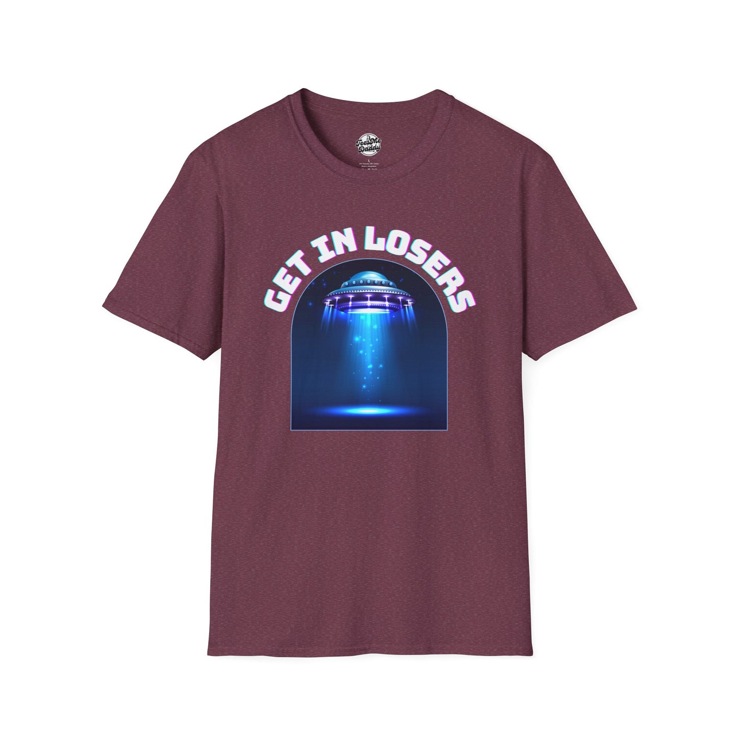 Get In Losers – UFO Abduction Unisex Softstyle T-Shirt