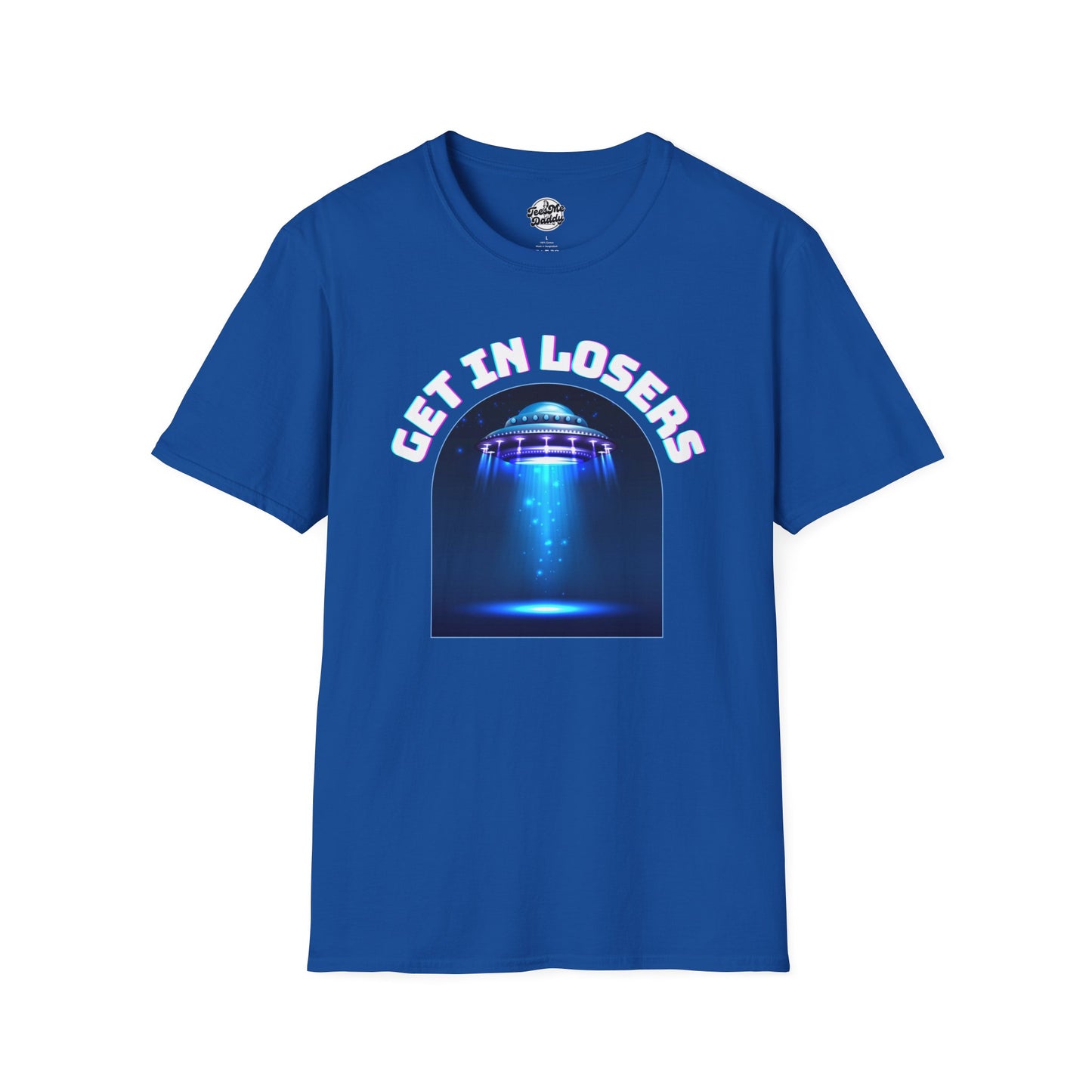 Get In Losers – UFO Abduction Unisex Softstyle T-Shirt